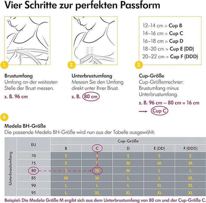 Medela 3w1 biustonosz do karmienia i odciągania L, wygodny biustonosz do karmienia z elastycznym materiałem