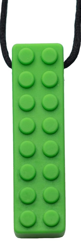 TILCARE Chew Chew ogrlica-grizalo za pomirjanje 1,8 x 6,4 cm ZELENA
