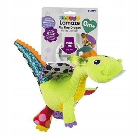 LAMAZE sonaglino giocattolo sensoriale DRAGO 24 x 26 cm