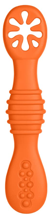 VICLOON Sticky Spoon cucchiaino in silicone 2,5 x 10 cm 4 m+ arancione