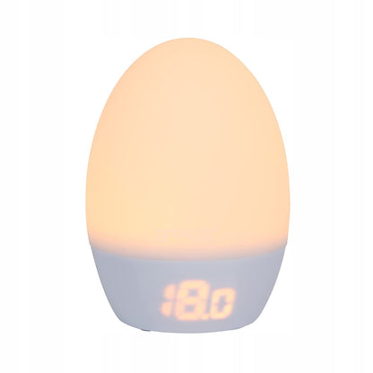 TOMMEE TIPPEE GROEGG silikonowa lampka i termometr, biała lampka nocna z cyfrowym termometrem