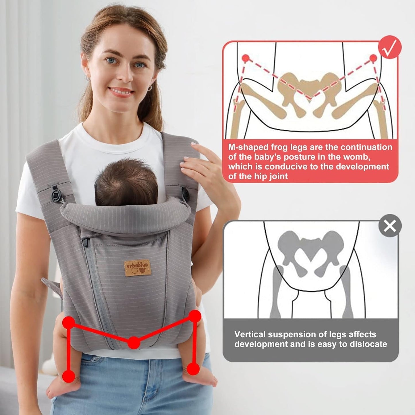 VRBABIES marsupiu ergonomic