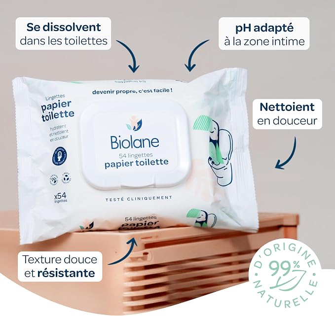 BIOLANE șervețele pentru toaletă 5x54 buc.