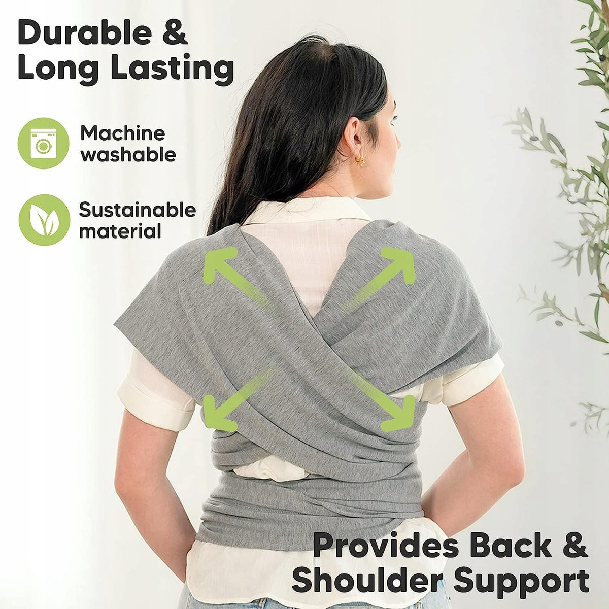 KEABABIES 2-in-1 elastisches Babytragetuch