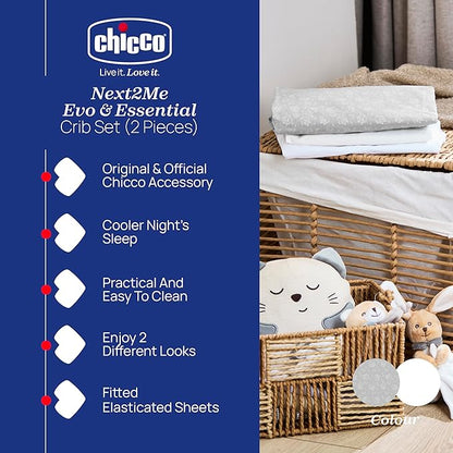 CHICCO NEXT2ME Spannbettlaken x2 50x83cm