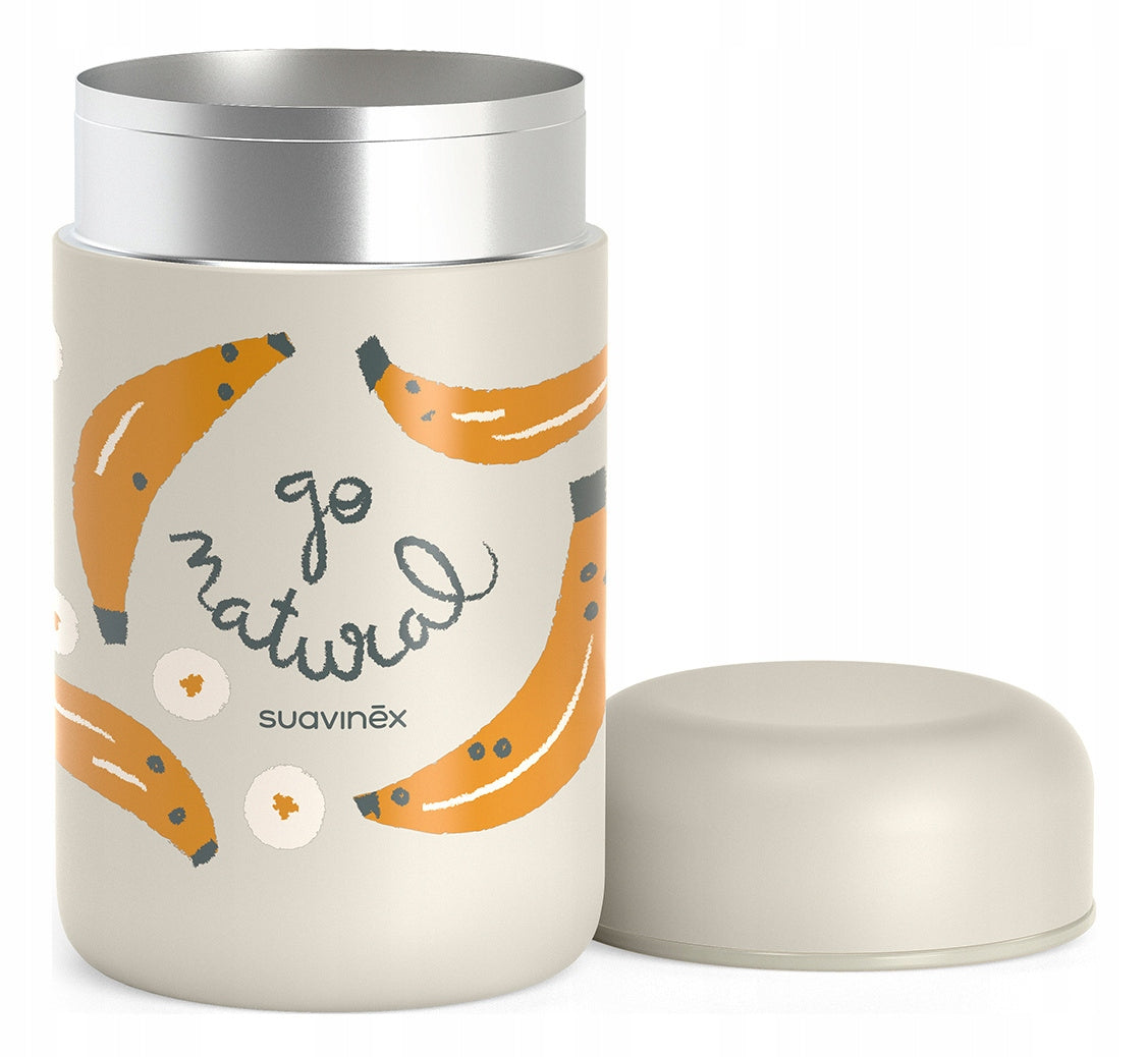 SUAVINEX Go Natural termos alimentar din oțel, 400 ml
