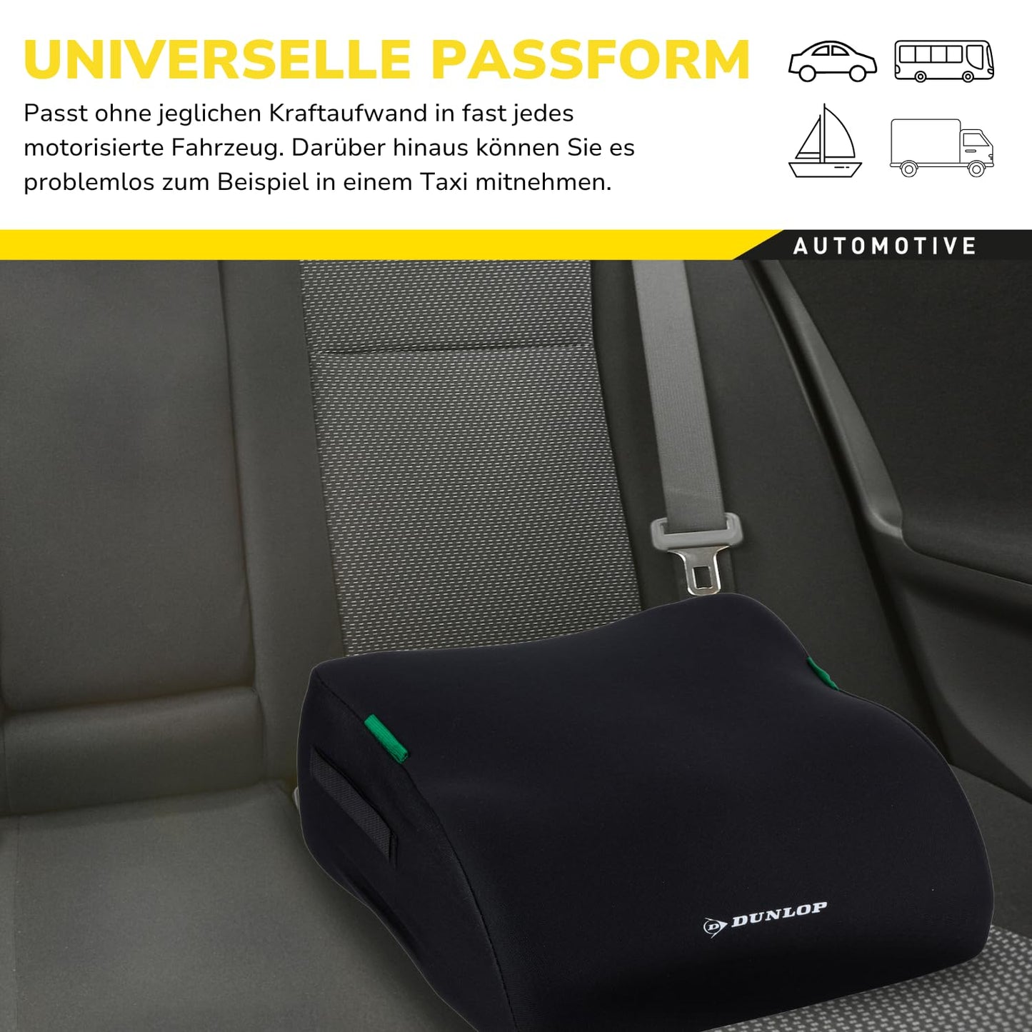 DUNLOP Car Booster podsedák do auta 135-150 cm