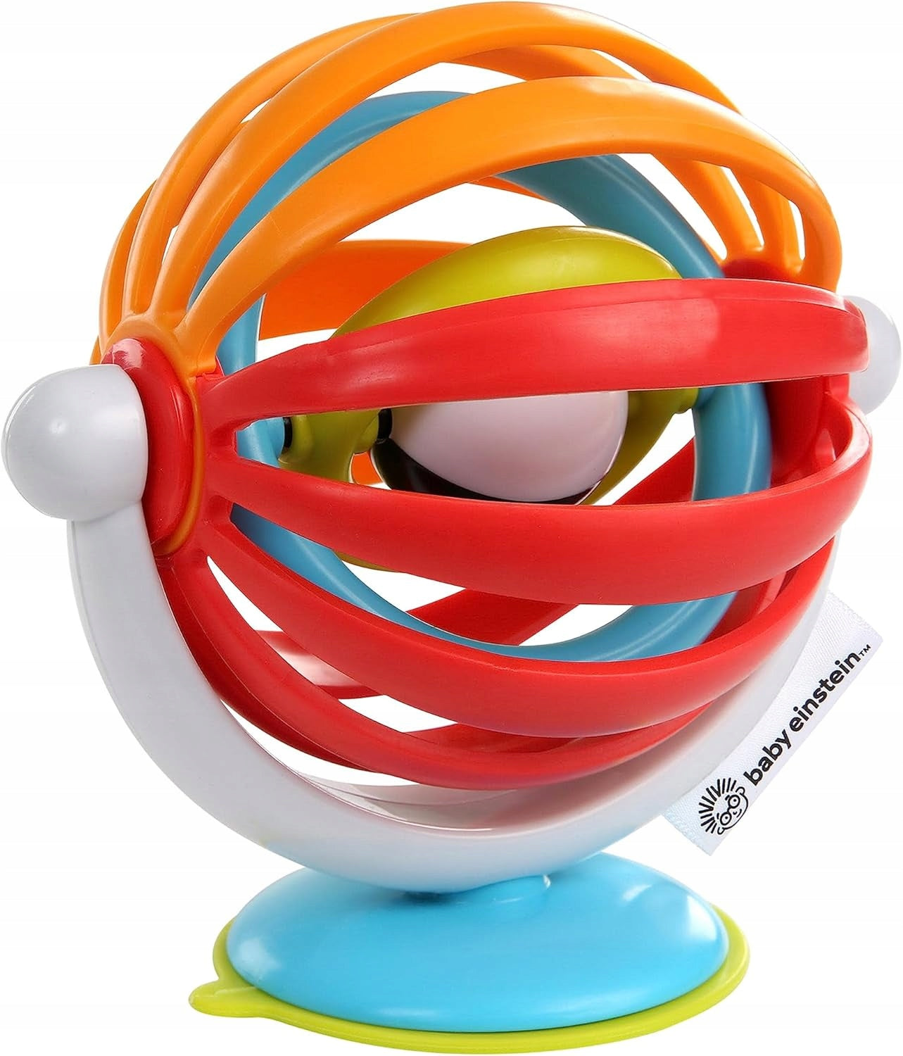 BABY EINSTEIN Sticky Spinner zabawka z grzechotką i przyssawką 3 m+