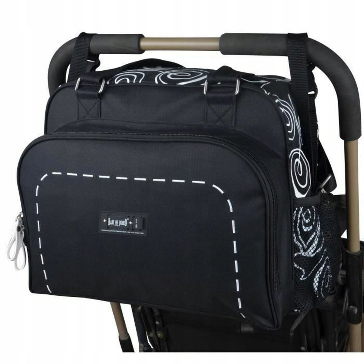 BABY ON BOARD geantă pentru scutece și accesorii SIMPLY SWIRL