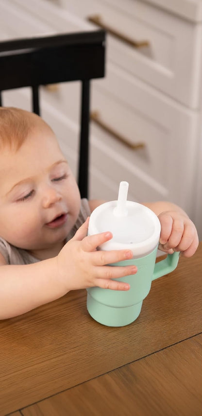 INFANTINO My 1st Tumbler silikonowy kubek niekapek z ustnikiem 266 ml 6 m+