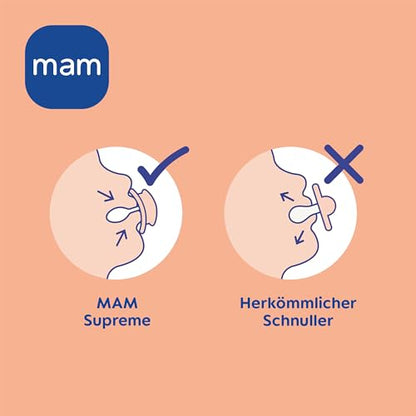 MAM Supreme Day&Night suzetă din silicon 0-6 luni x4 LUMINOASE