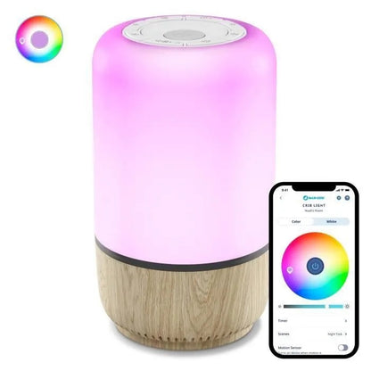 MAXI-COSI Soothe éjjeli LED lámpa hangszóróval Connected Home alkalmazással