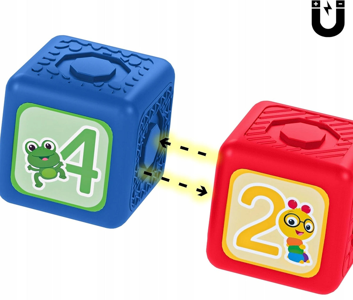 BABY EINSTEIN Connectables Add & Stack blocuri magnetice, 6 bucăți