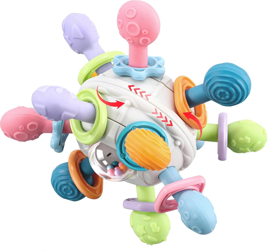 MIUZIFUN Beißball, sensorischer Ball, Beißring 10,5 cm