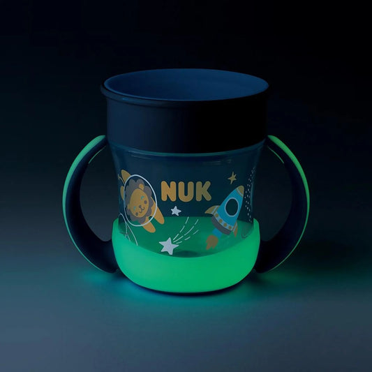 NUK Mini Magic Cup auslaufsicherer Trinklernbecher, im Dunkeln leuchtend, 360°, 160 ml, ab 6 Monaten – Produktbild 2