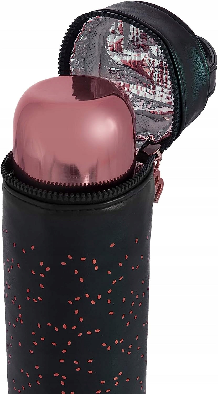 MINILAND Rose Thermosflasche aus Edelstahl 500 ml + isothermische Hülle