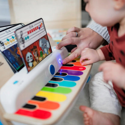 HAPE BABY EINSTEIN drewniane pianinko dotykowe + 5 kart muzycznych