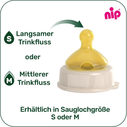 NIP Cherry Green smoczek do butelki M 0+ x2 LATEX