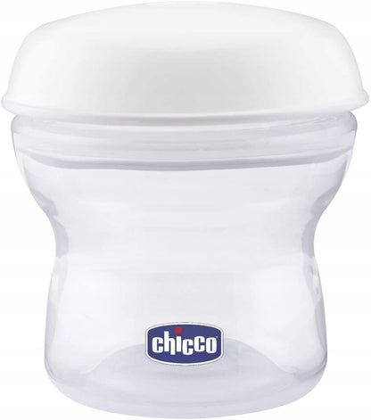 CHICCO pojemniki na mleko 4 x 150 ml + smoczek z nakrętką