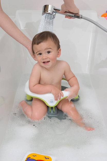 ROTHO Babydesign krzesełko do kąpieli 13kg, biało-szary fotelik dla dziecka podczas kąpieli