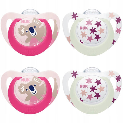 NUK STAR Day&Night cumlík na upokojenie x4, 18 – 36 mes.