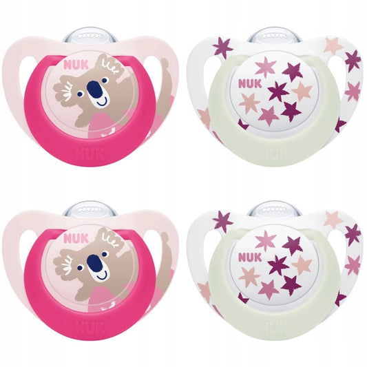 NUK STAR Day&Night smoczek uspokajający x4 18-36msc