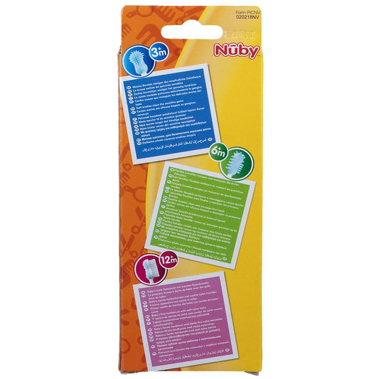 Nuby ID754 zestaw szczoteczek do zębów niebieski x3