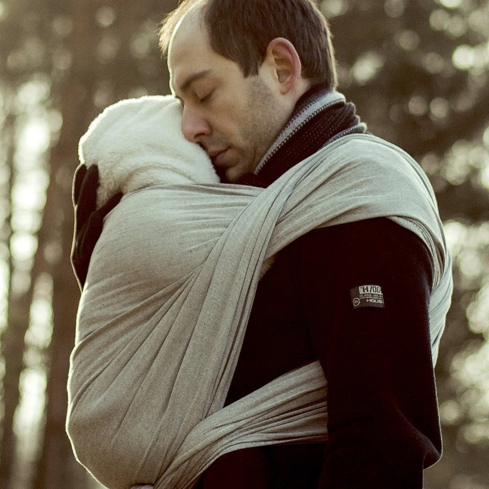 DIDYMOS chusta tkana do noszenia r.6, szara chusta do noszenia dziecka z organicznej bawełny