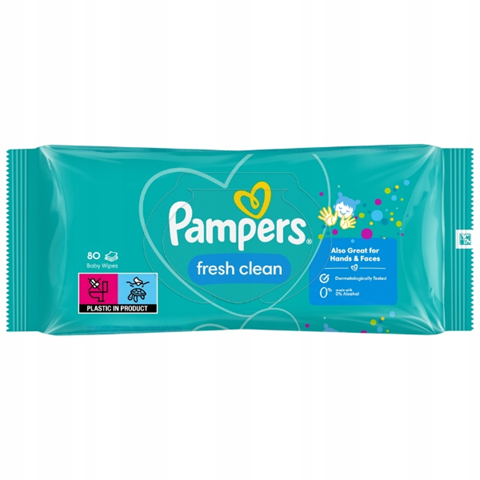 PAMPERS FRESH CLEAN vochtige doekjes x80