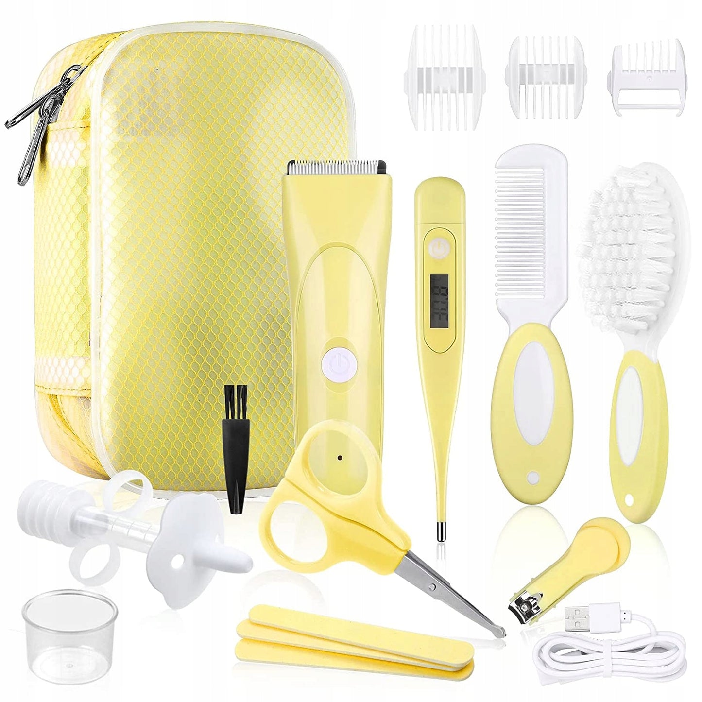 LICTIN Baby Hair Care SetBaby care set 16 itemsage 0 +colour yellowmaterials EVA and nylonNew