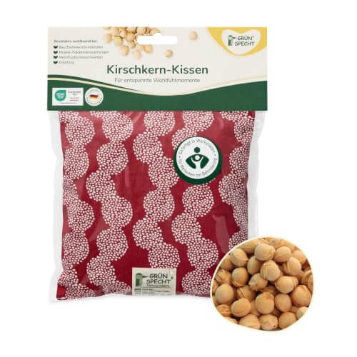 GRÜNSPECHT termofor z pestek wiśni 19x19 cm czerwony – zdjęcie 1