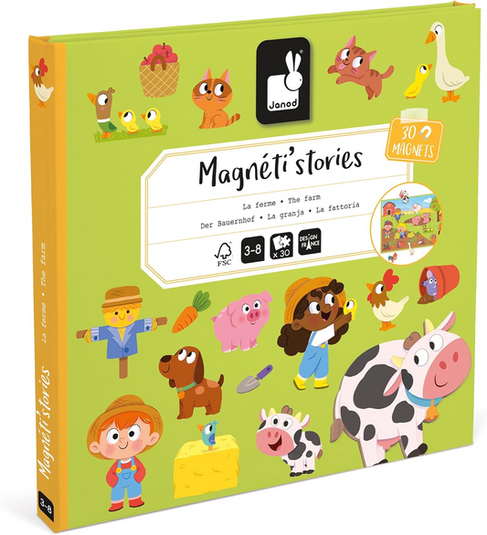 JANOD Magneti'Stories Fermă puzzle magnetic 30 magneți
