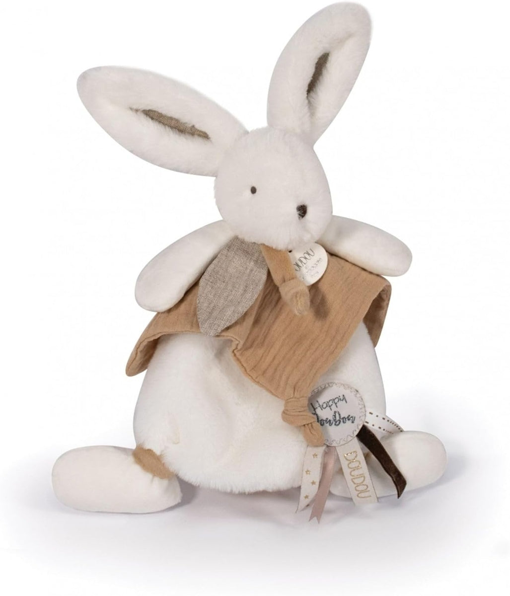 DOUDOU et Compagnie jucărie de pluș de confort IEPURAȘ cu pompon, 25 cm