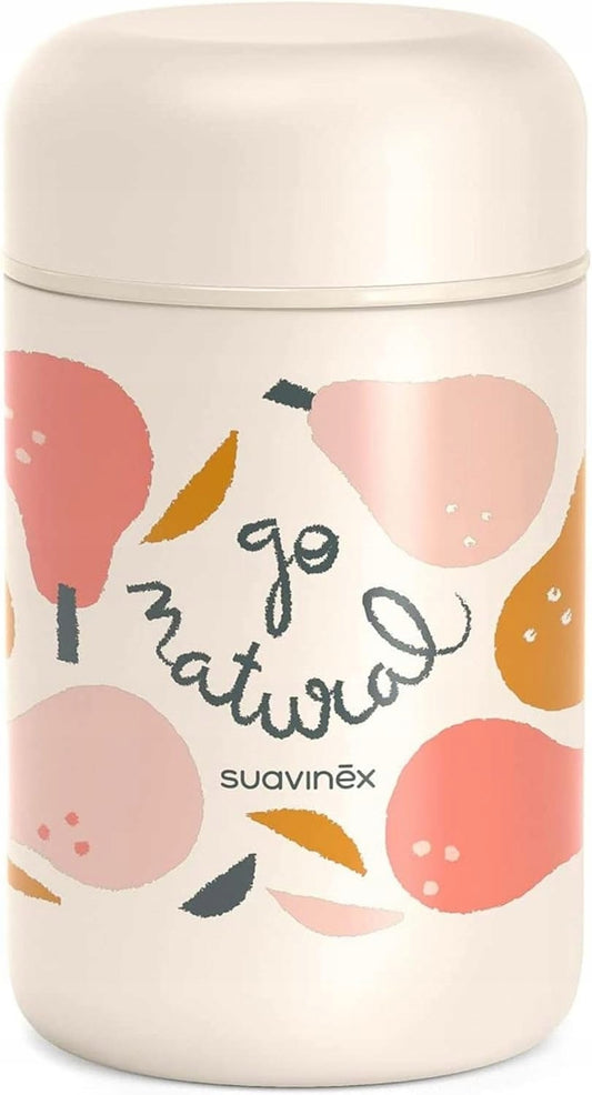 SUAVINEX Go Natural jeklena termo posoda za kosilo 400 ml