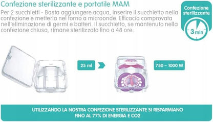 MAM COMFORT cumlík x2 2-12 mes.