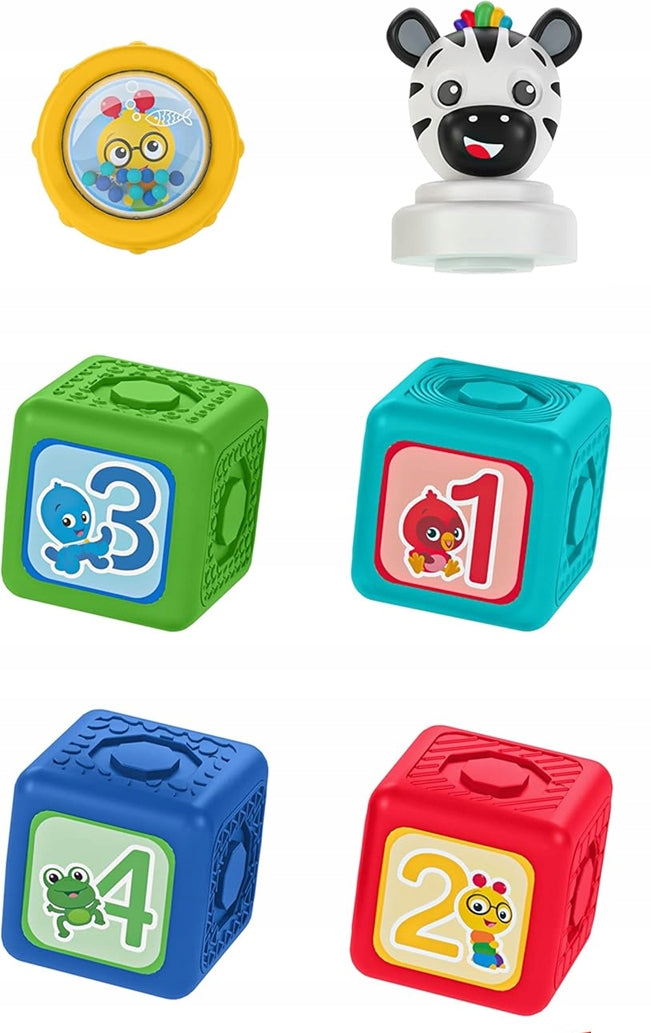 BABY EINSTEIN Connectables Add & Stack blocuri magnetice, 6 bucăți