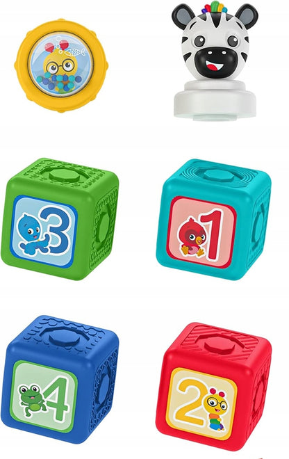 BABY EINSTEIN Connectables Add & Stack blocuri magnetice, 6 bucăți