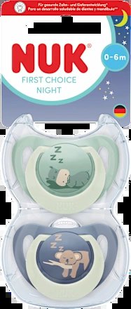 NUK First Choice Night suzete 0-6 luni