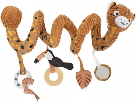LES DEGLINGOS spirale con specchietto, massaggiagengive, sonaglino, squeaker 40 cm