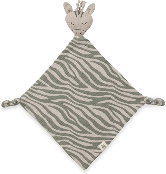 HAUCK Cuddle N Play doudou en mousseline 25 x 25 cm ZEBRA SAGE