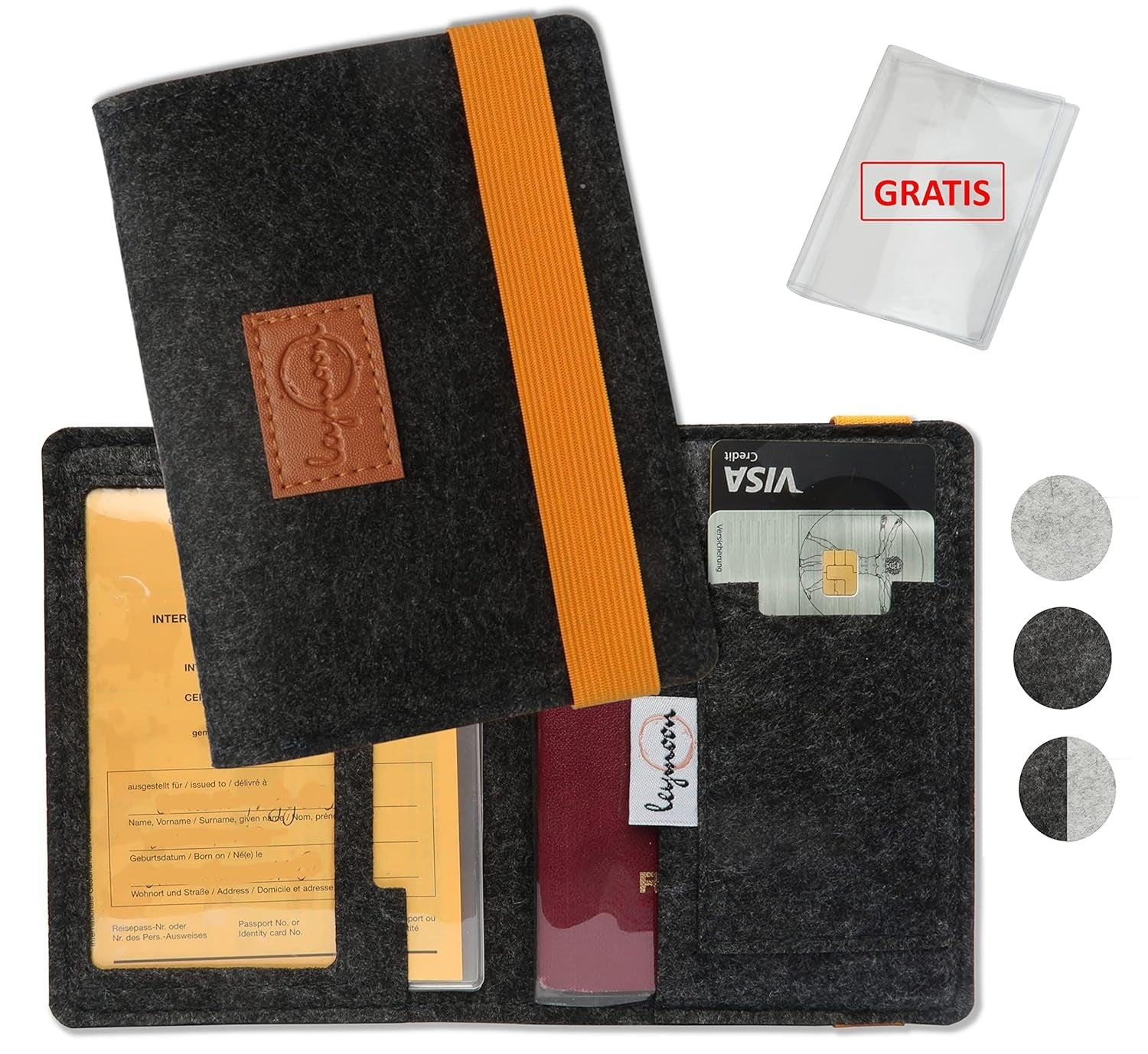 LEYMOON organiser for documents, vaccination card