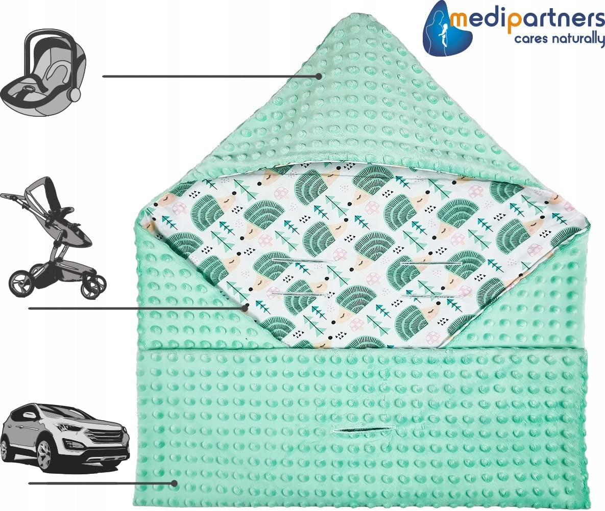 MEDIPARTNERS Fußsack / Decke MINKY für Babyschalen