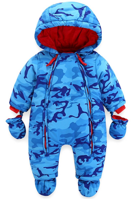 VINE winteroverall met capuchon 6-9 maanden + wanten en schoentjes