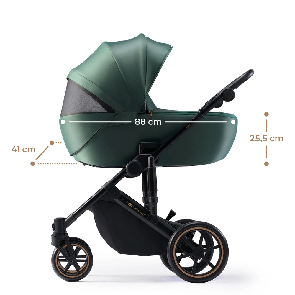 KINDERKRAFT PRIME2 PRO cochecito multifuncional 3 en 1 hasta 22kg + silla MINK PRO