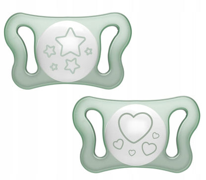 CHICCO PhysioForma MICRO glow-in-the-dark silicone dummies