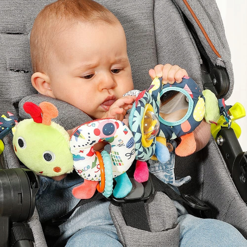 FEHN pram, cot and car seat hanging chain, 53 cm, CATERPILLAR