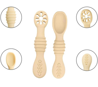 STONNY anneau de dentition distributeur de fruits pour enfants 3-24 mois 2 pièces + 6 embouts et 2 cuillères