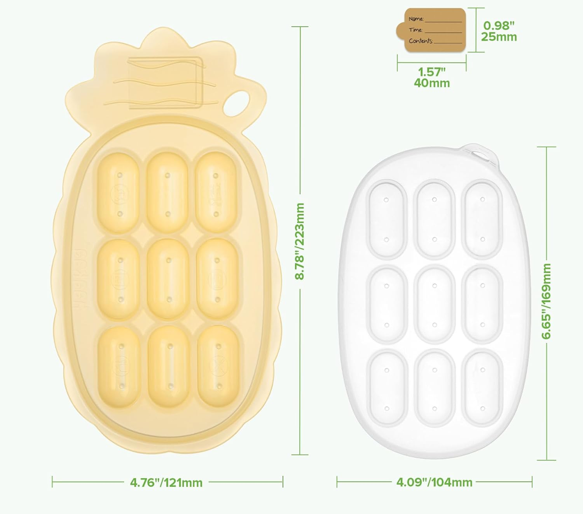 Tavă din silicon HAAKAA pentru congelarea alimentelor + capac