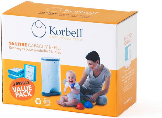 KORBELL Windeleimer-Nachfüllkassetten 16L 3x