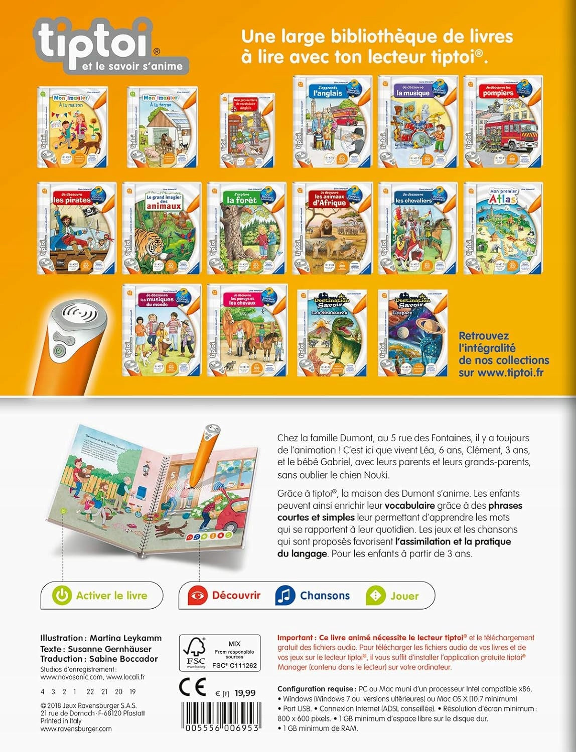 RAVENSBURGER TIPTOI książka do długopisu interaktywnego WERSJA FRANCUSKA, atlas Mon Imagier dla dzieci 5+